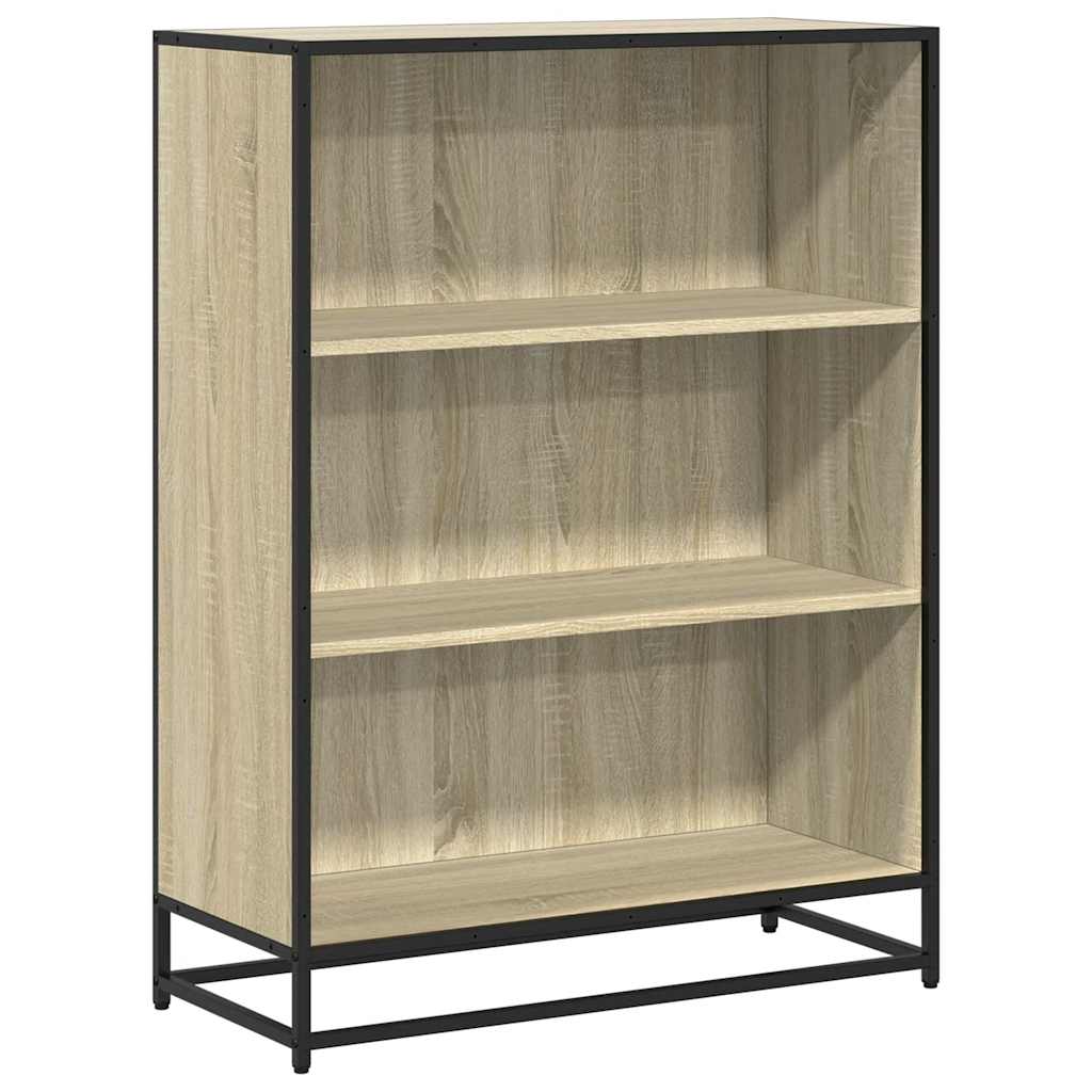 Boekenkast 80,5x35x107,5 cm bewerkt hout sonoma eikenkleurig