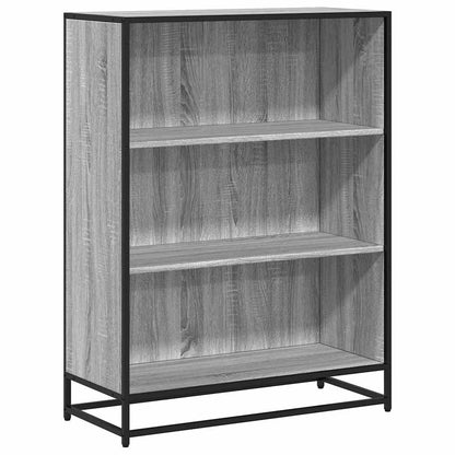 Boekenkast 80,5x35x107,5cm bewerkt hout grijs sonoma eikenkleur