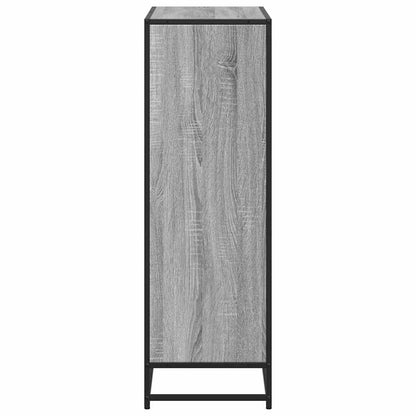 Boekenkast 80,5x35x107,5cm bewerkt hout grijs sonoma eikenkleur