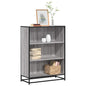 Boekenkast 80,5x35x107,5cm bewerkt hout grijs sonoma eikenkleur