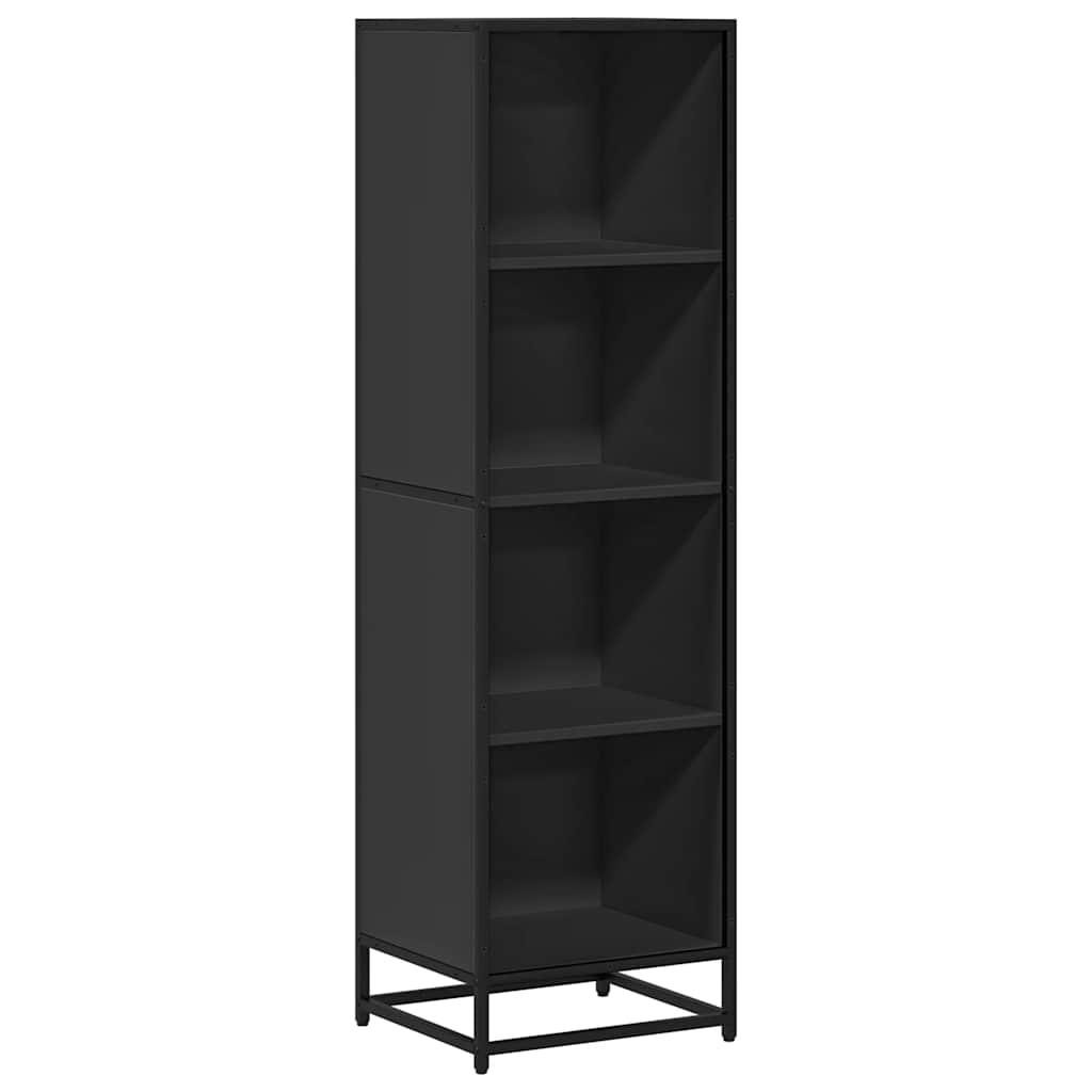 Boekenkast 40x35x139 cm bewerkt hout zwart