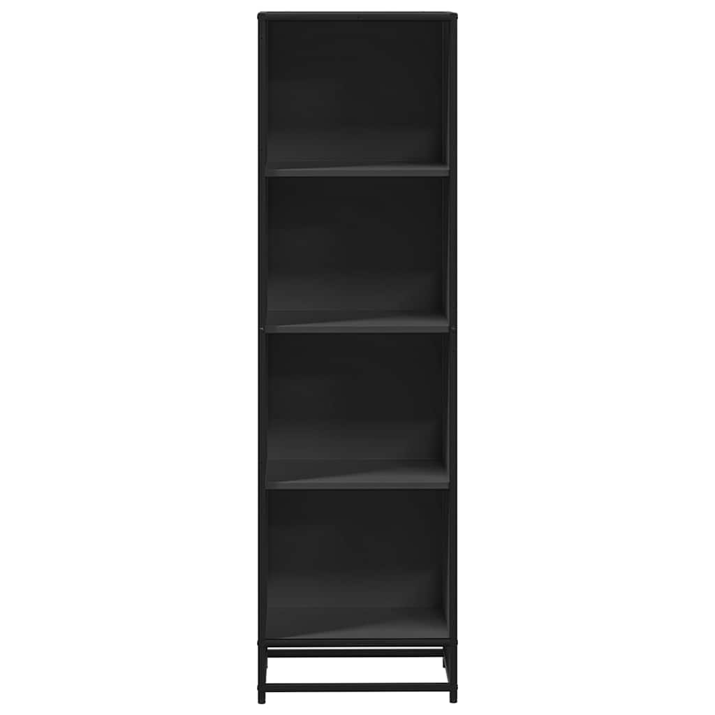 Boekenkast 40x35x139 cm bewerkt hout zwart