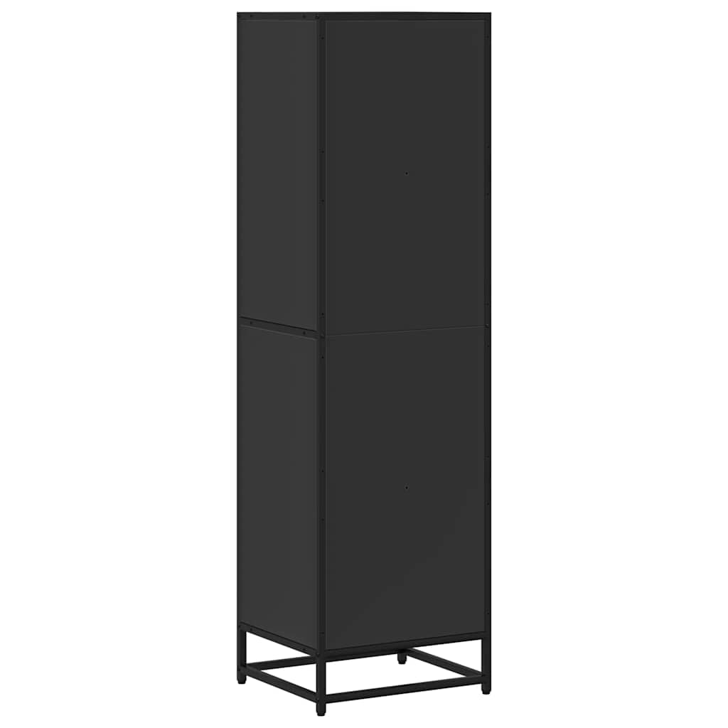 Boekenkast 40x35x139 cm bewerkt hout zwart