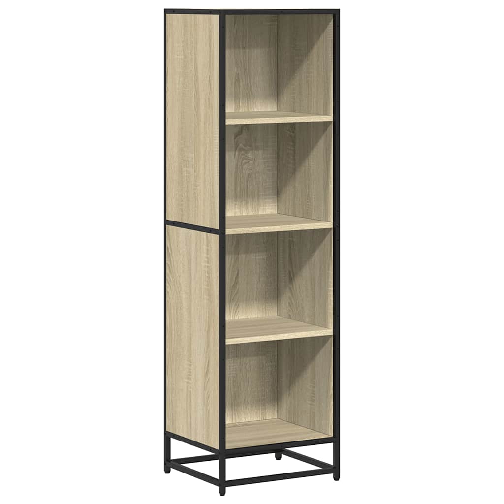 Boekenkast 40x35x139 cm bewerkt hout sonoma eikenkleurig