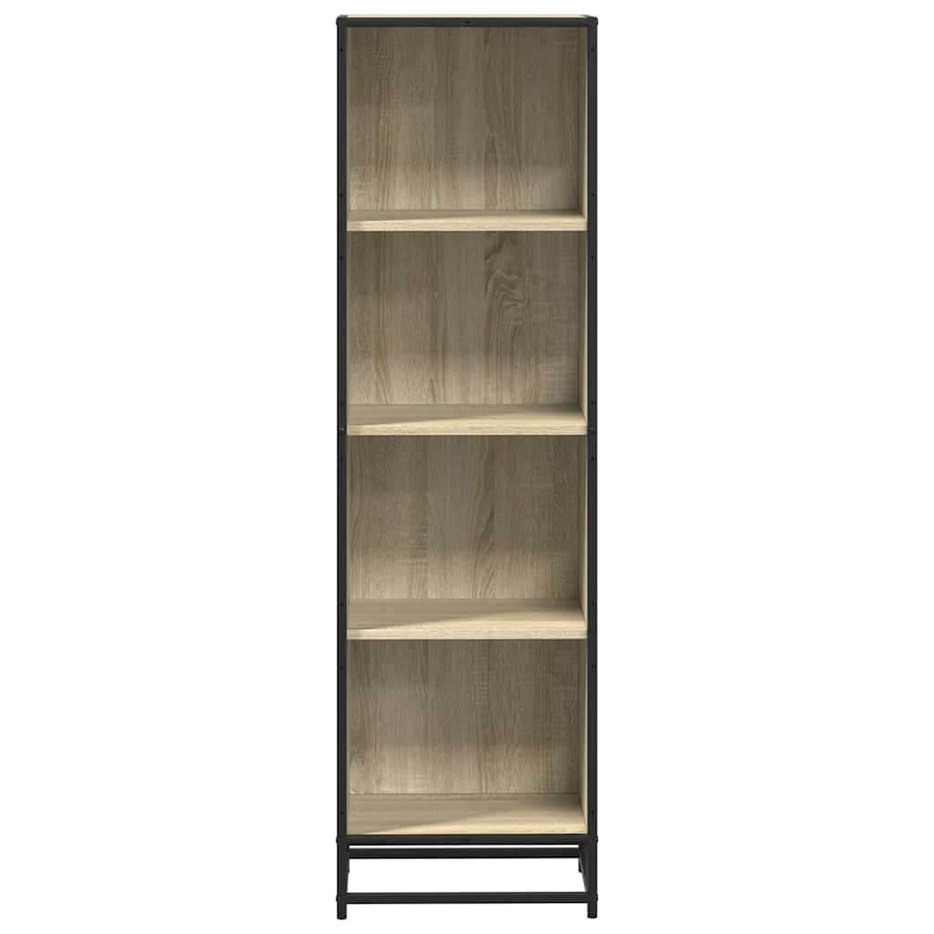 Boekenkast 40x35x139 cm bewerkt hout sonoma eikenkleurig