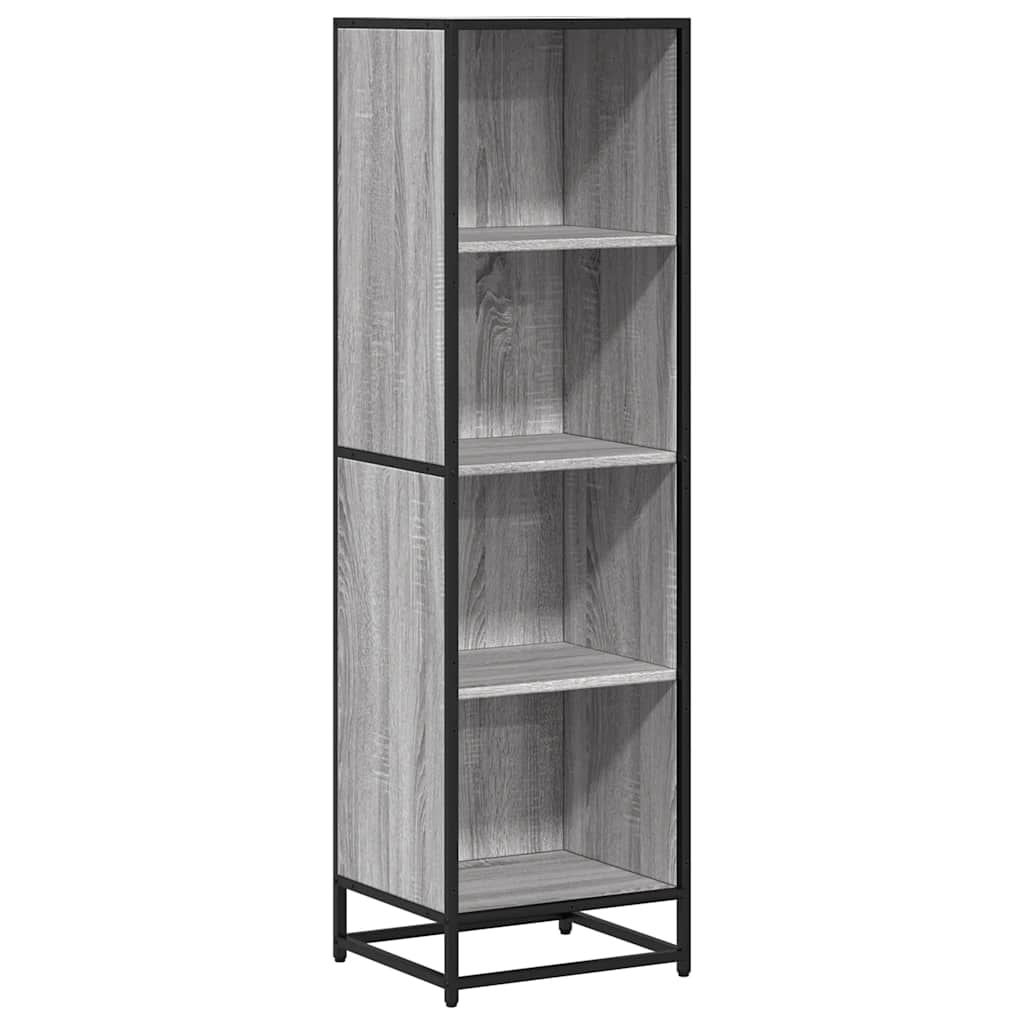 Boekenkast 40x35x139 cm bewerkt hout grijs sonoma eikenkleurig
