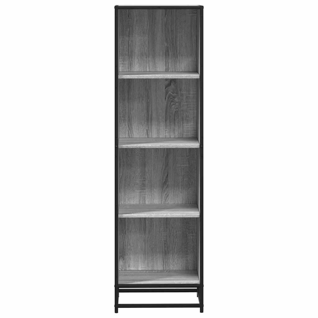 Boekenkast 40x35x139 cm bewerkt hout grijs sonoma eikenkleurig