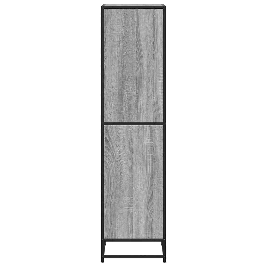 Boekenkast 40x35x139 cm bewerkt hout grijs sonoma eikenkleurig