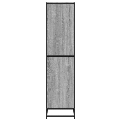 Boekenkast 40x35x139 cm bewerkt hout grijs sonoma eikenkleurig