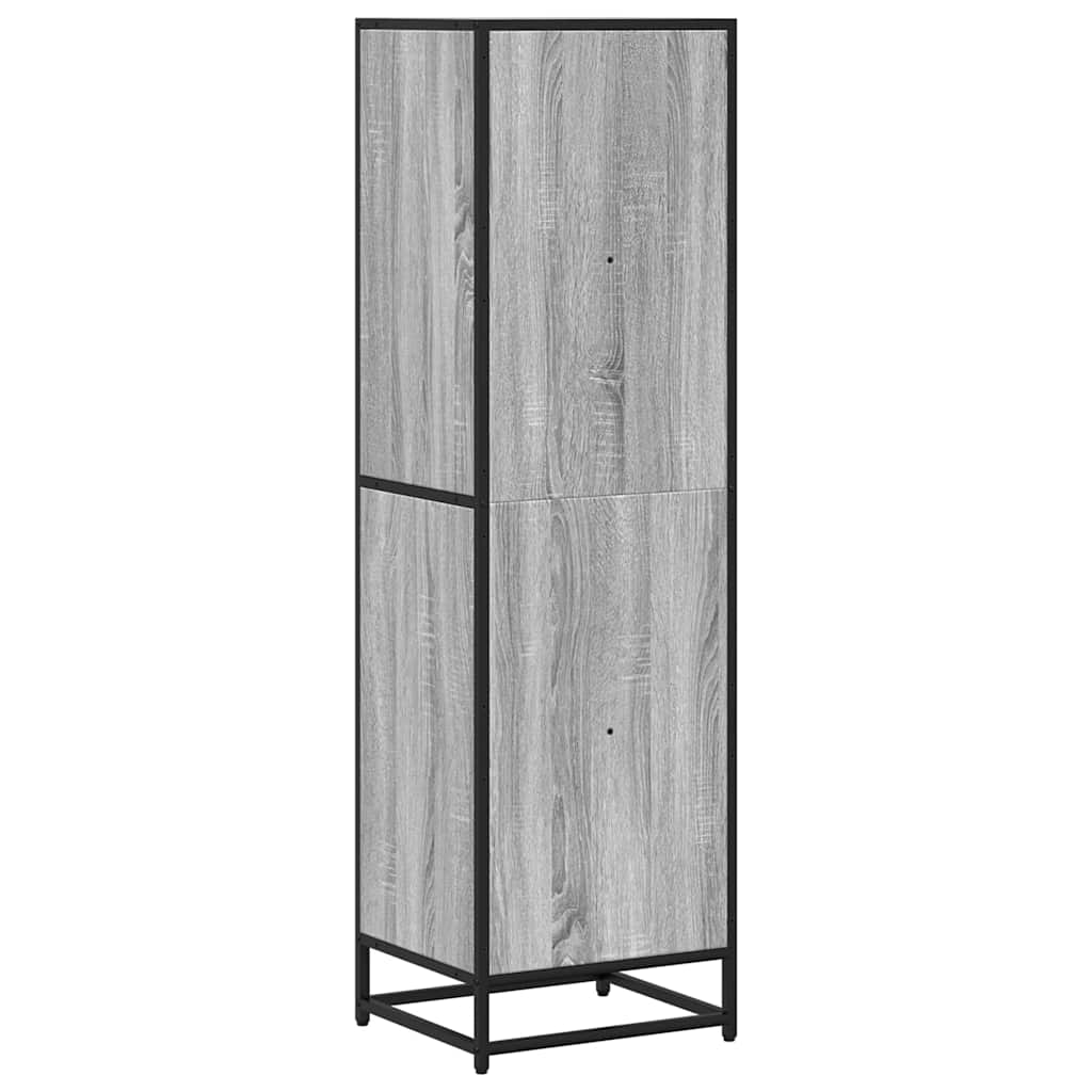 Boekenkast 40x35x139 cm bewerkt hout grijs sonoma eikenkleurig