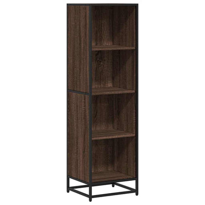Boekenkast 40x35x139 cm bewerkt hout bruin eikenkleur