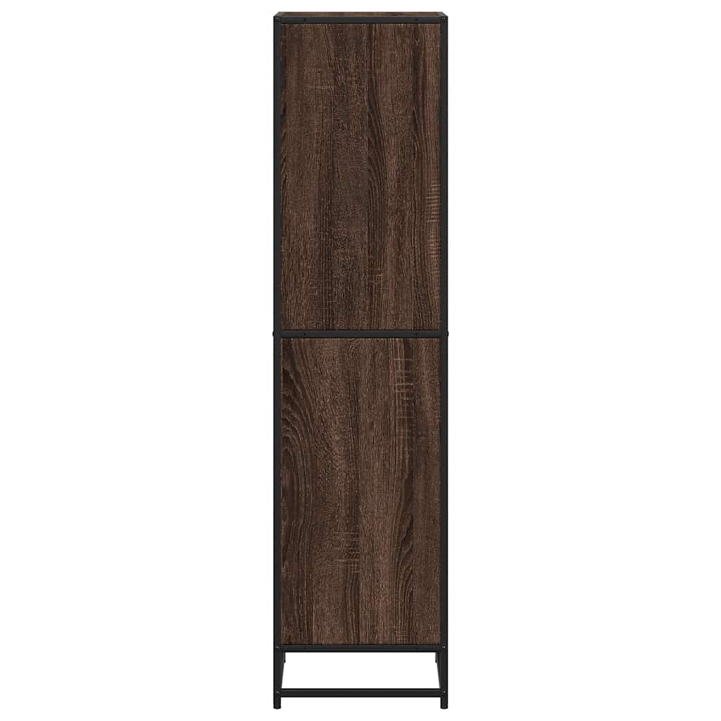 Boekenkast 40x35x139 cm bewerkt hout bruin eikenkleur