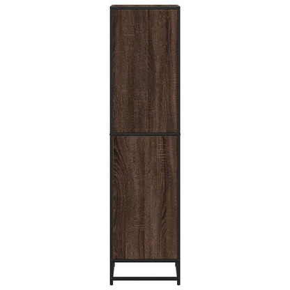 Boekenkast 40x35x139 cm bewerkt hout bruin eikenkleur
