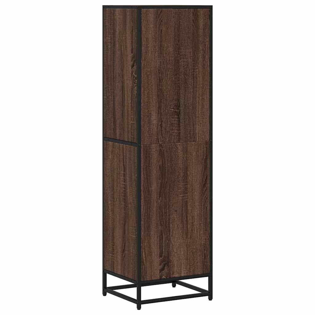 Boekenkast 40x35x139 cm bewerkt hout bruin eikenkleur