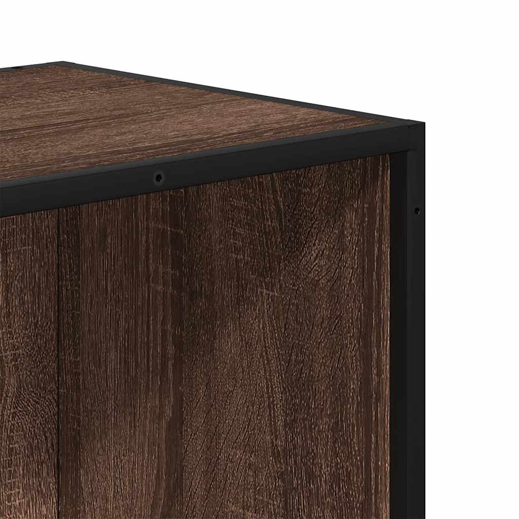 Boekenkast 40x35x139 cm bewerkt hout bruin eikenkleur
