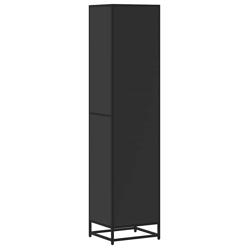 Boekenkast 40x35x170,5 cm bewerkt hout zwart