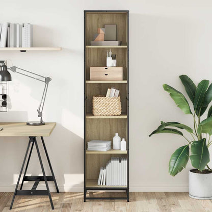 Boekenkast 40x35x170,5 cm bewerkt hout sonoma eikenkleurig