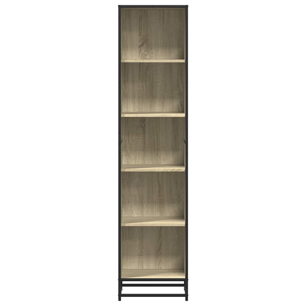 Boekenkast 40x35x170,5 cm bewerkt hout sonoma eikenkleurig