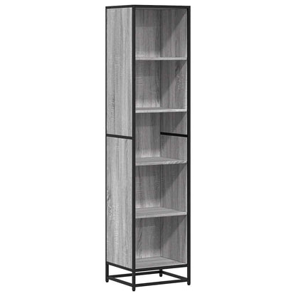 Boekenkast 40x35x170,5 cm bewerkt hout grijs sonoma eikenkleur