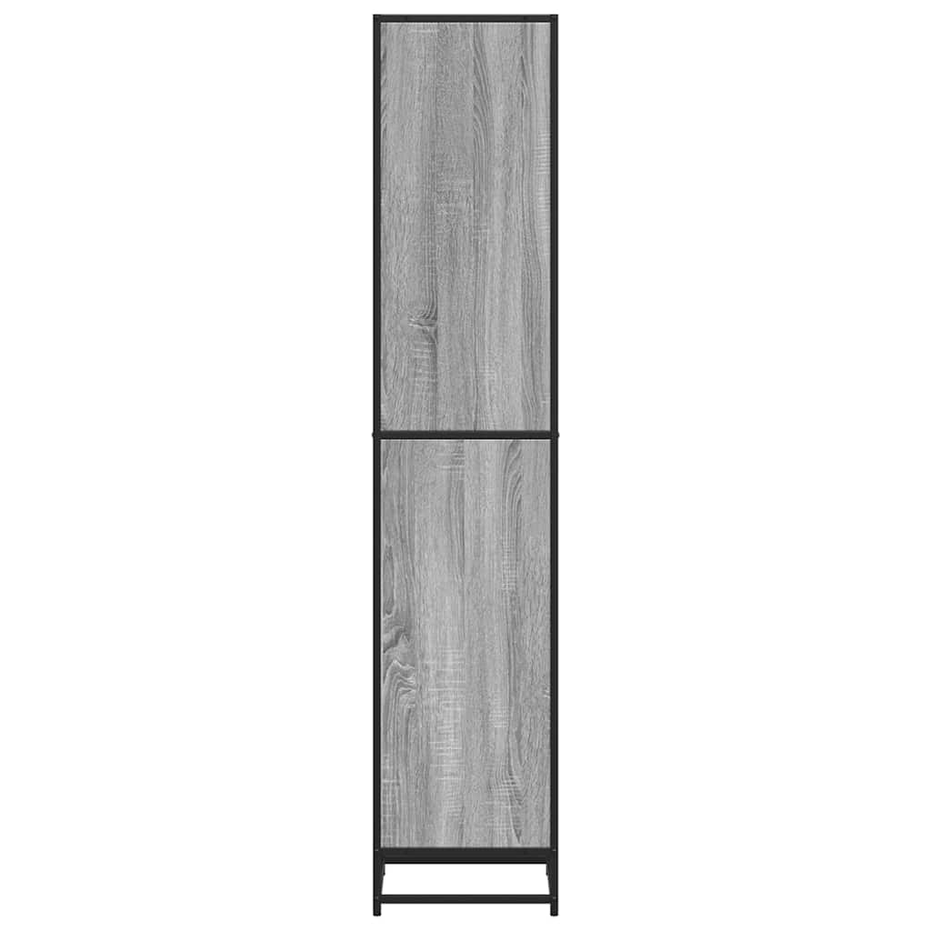 Boekenkast 40x35x170,5 cm bewerkt hout grijs sonoma eikenkleur