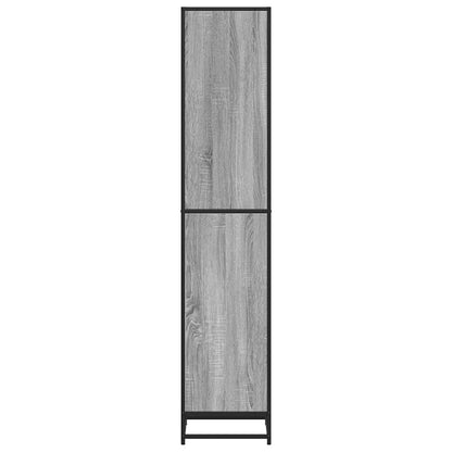Boekenkast 40x35x170,5 cm bewerkt hout grijs sonoma eikenkleur