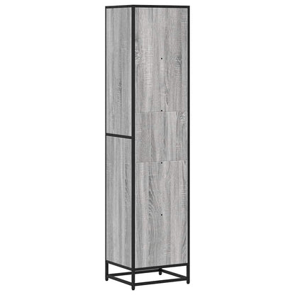 Boekenkast 40x35x170,5 cm bewerkt hout grijs sonoma eikenkleur