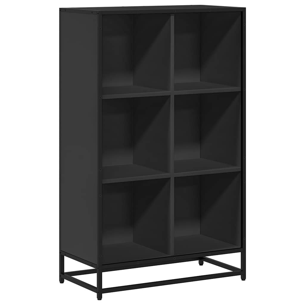 Boekenkast 65,5x33x107,5 cm bewerkt hout zwart