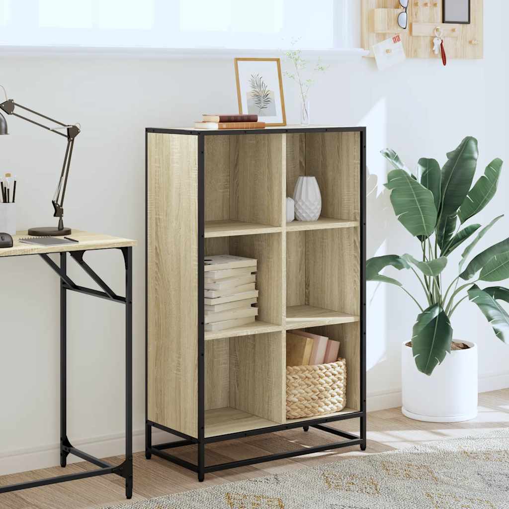 Boekenkast 65,5x33x107,5 cm bewerkt hout sonoma eikenkleurig