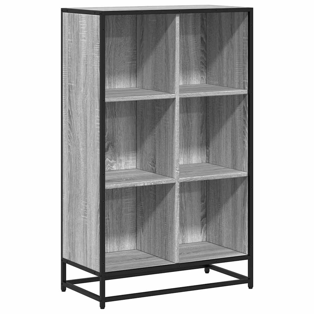 Boekenkast 65,5x33x107,5cm bewerkt hout grijs sonoma eikenkleur