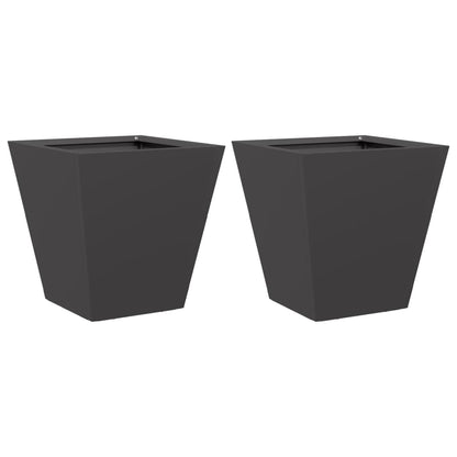 Plantenbakken Staal Zwart 2 30 x 30 x 30 cm Staal/Zwart