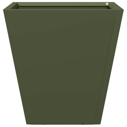 Plantenbakken Staal Olijfgroen 2 30 x 30 x 30 cm Staal/Groen
