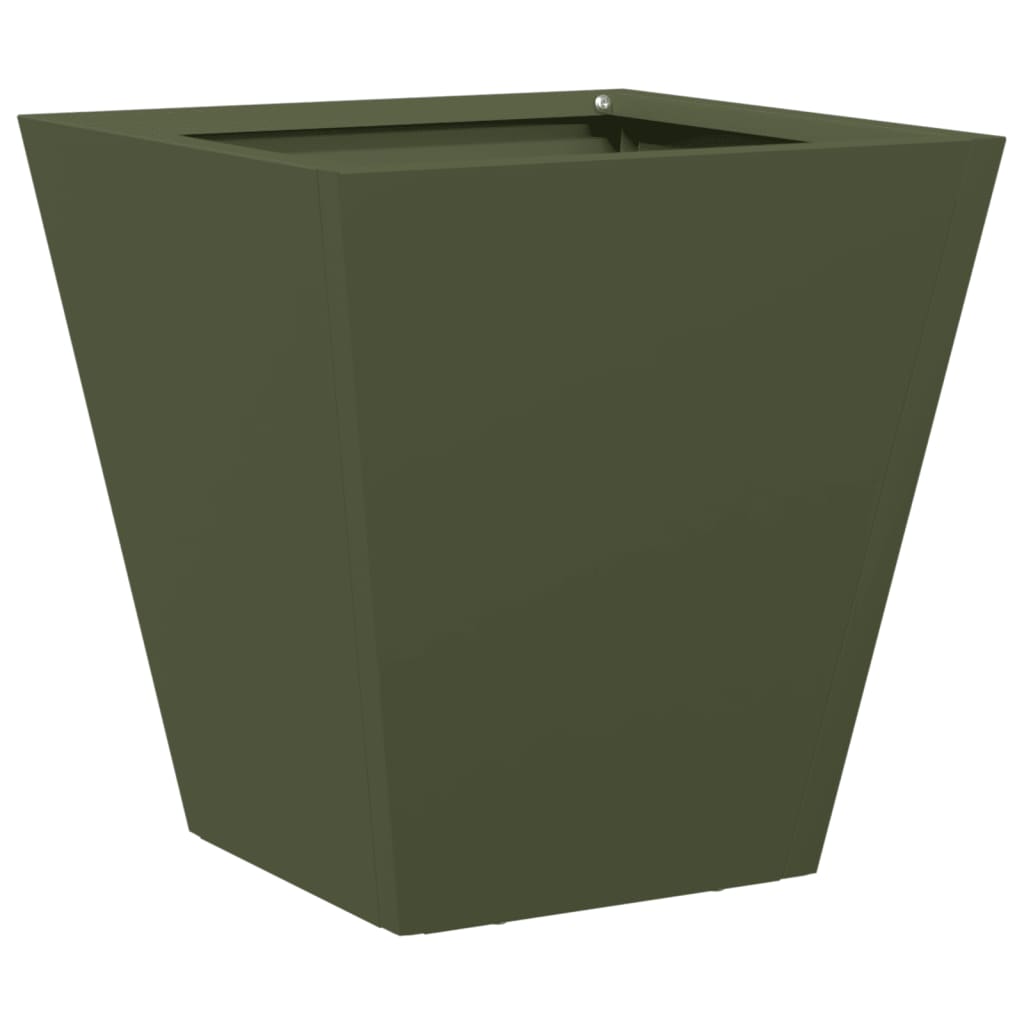 Plantenbakken Staal Olijfgroen 2 30 x 30 x 30 cm Staal/Groen