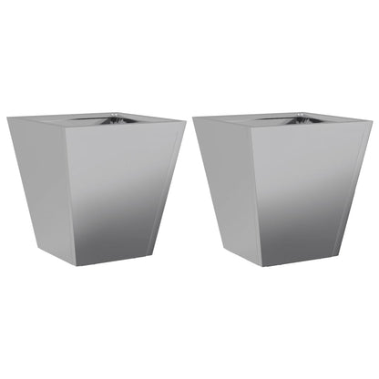 Plantenbakken Gegalvaniseerd Staal 2 30 x 30 x 30 cm Gegalvaniseerd staal/Grijs