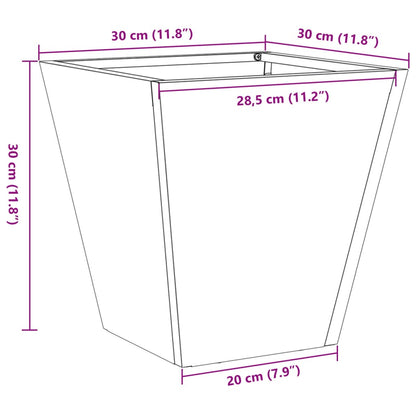 Plantenbakken Gegalvaniseerd Staal 2 30 x 30 x 30 cm Gegalvaniseerd staal/Grijs