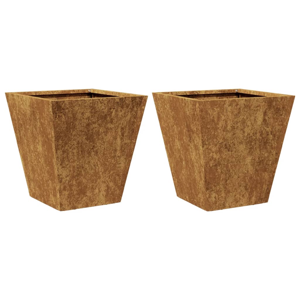 Plantenbakken Weervast Staal 2 30 x 30 x 30 cm Cortenstaal/Bruin