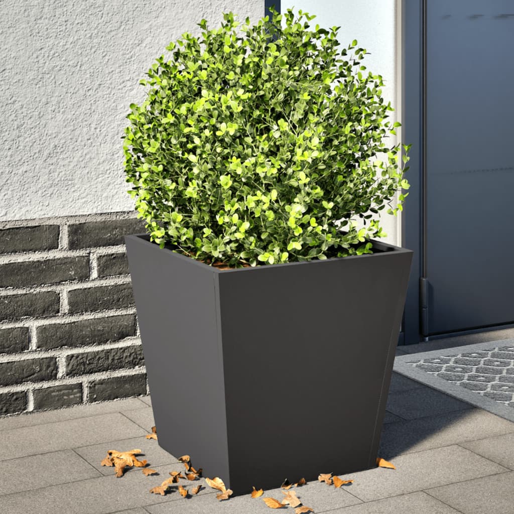 Plantenbakken Staal Zwart 2 40 x 40 x 40 cm Staal/Zwart