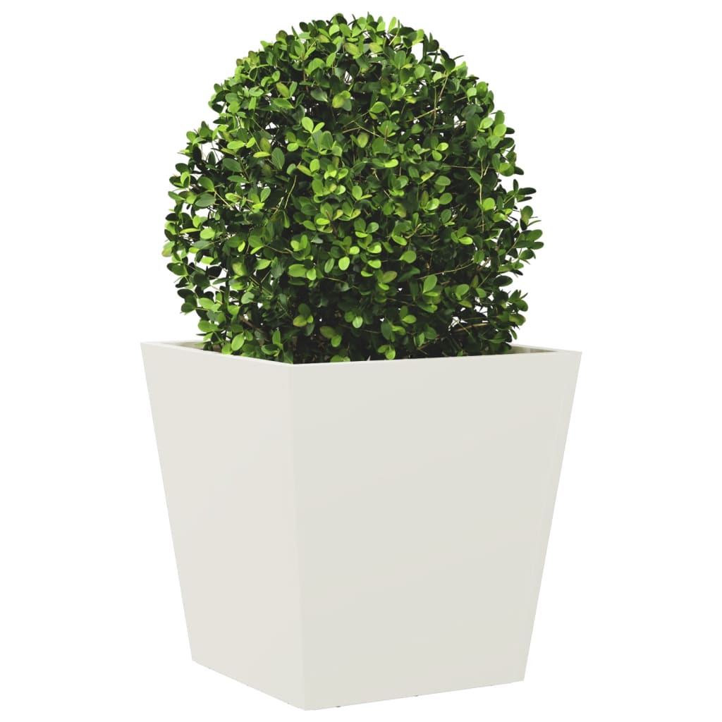 Plantenbakken Staal Wit 2 40 x 40 x 40 cm Staal/Wit