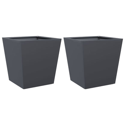 Plantenbakken Staal Antracietkleurig 2 40 x 40 x 40 cm Staal/Antracietkleurig