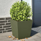 Plantenbakken Staal Olijfgroen 2 40 x 40 x 40 cm Staal/Groen