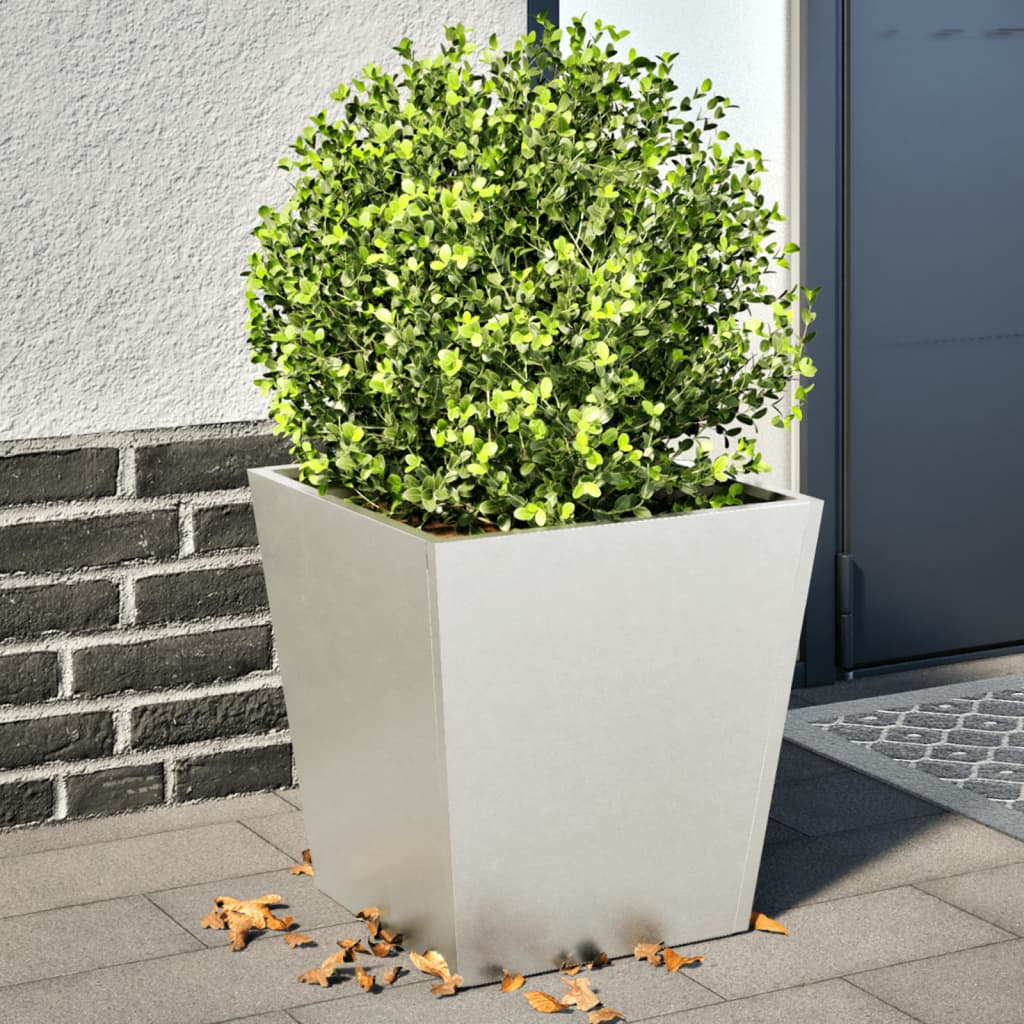 Plantenbakken Roestvrij Staal 2 40 x 40 x 40 cm Roestvrij staal/Lichtgrijs