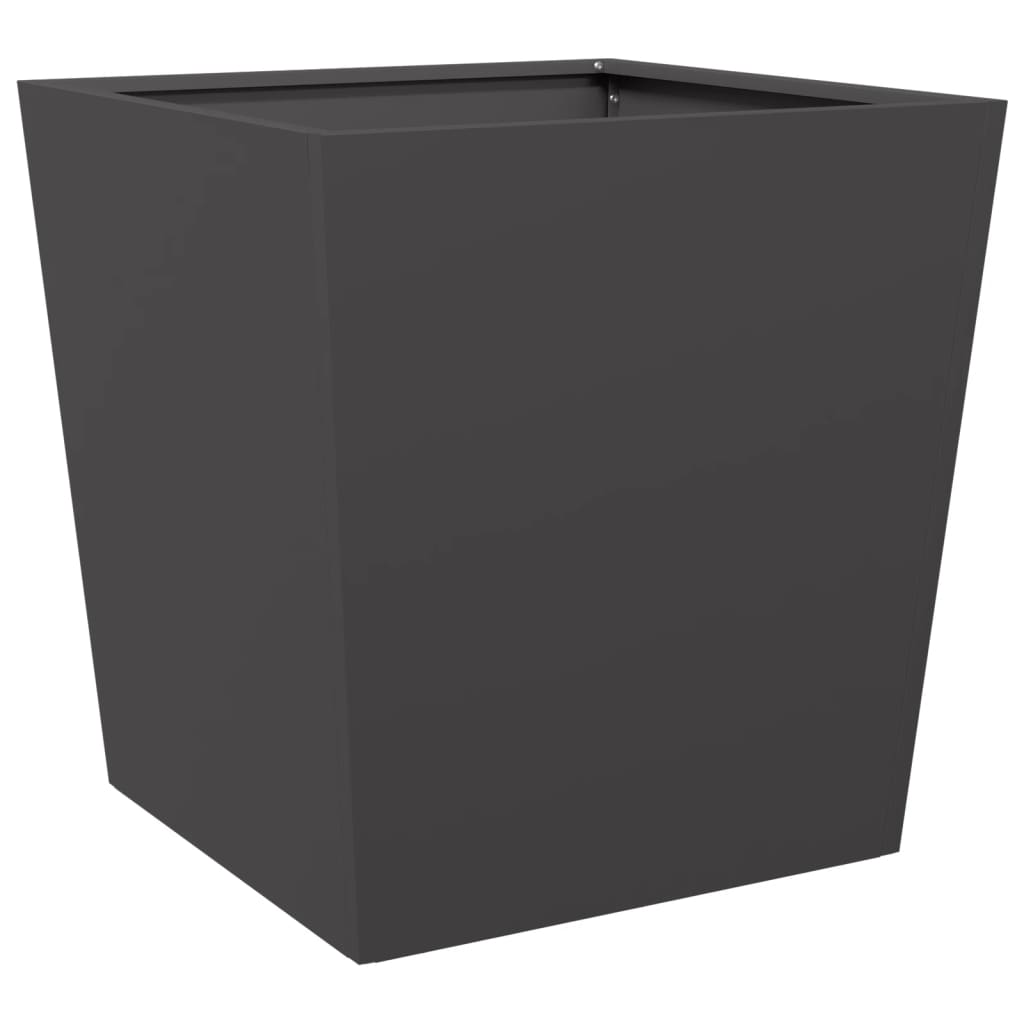 Plantenbakken Staal Zwart 2 50 x 50 x 50 cm Staal/Zwart
