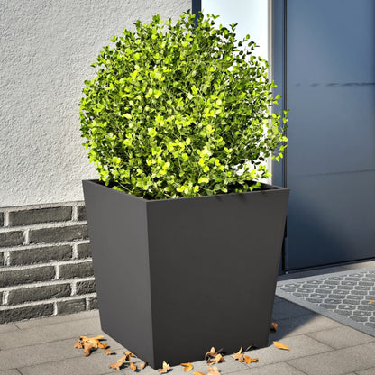 Plantenbakken Staal Zwart 2 50 x 50 x 50 cm Staal/Zwart