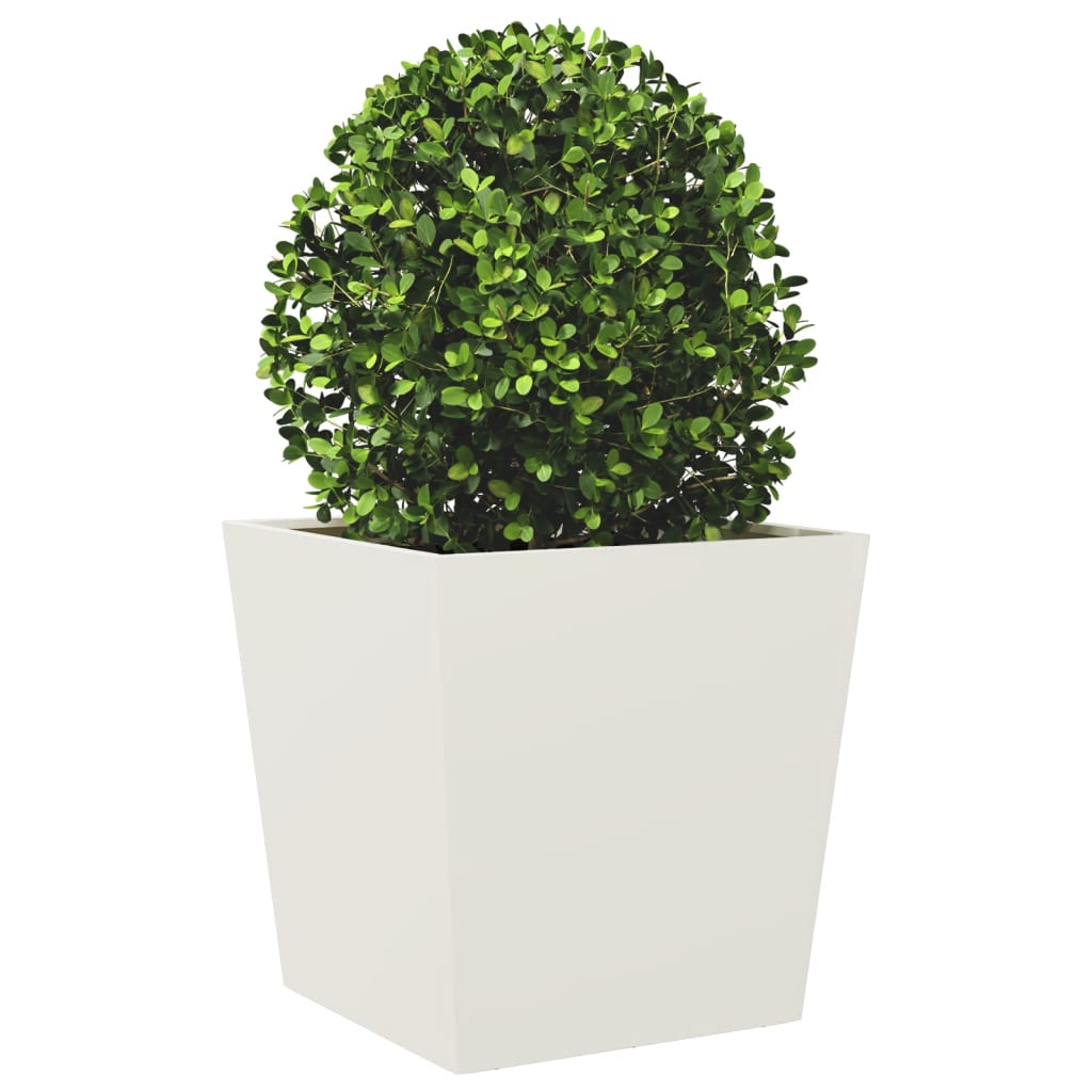 Plantenbakken Staal Wit 2 50 x 50 x 50 cm Staal/Wit