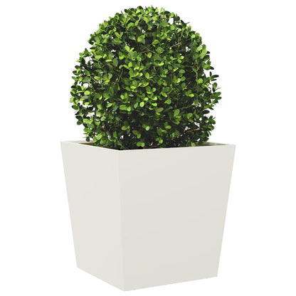 Plantenbakken Staal Wit 2 50 x 50 x 50 cm Staal/Wit