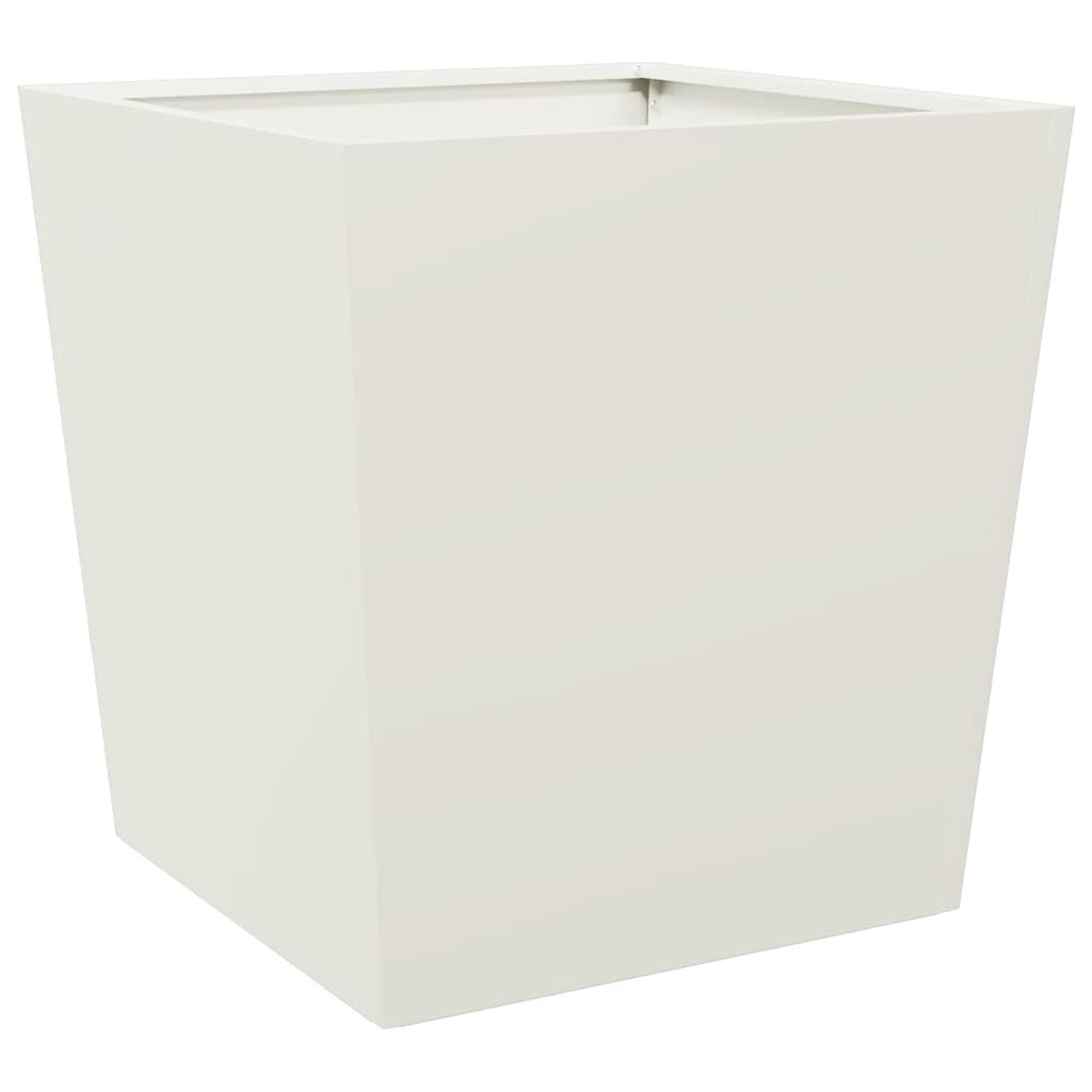 Plantenbakken Staal Wit 2 50 x 50 x 50 cm Staal/Wit