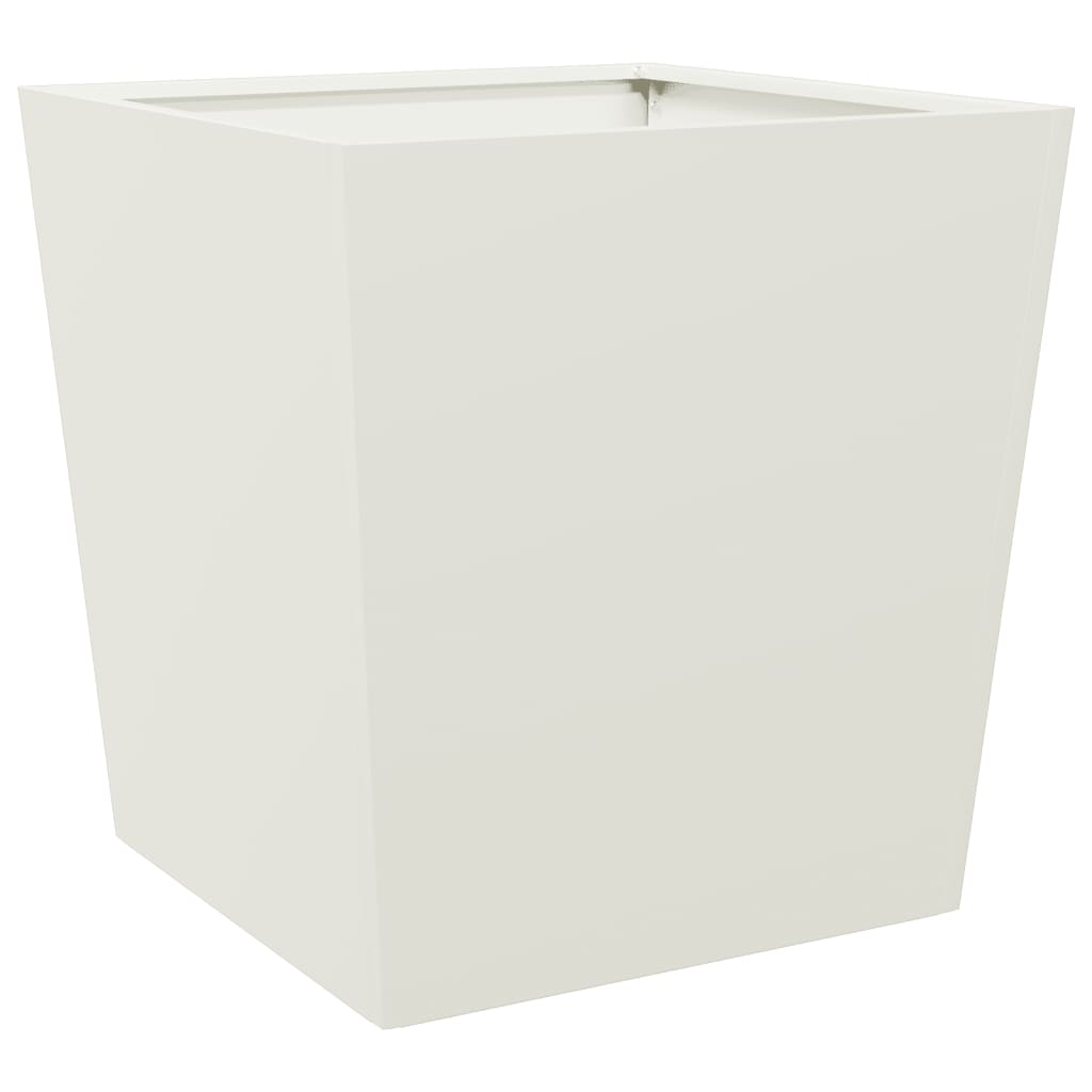 Plantenbakken Staal Wit 2 50 x 50 x 50 cm Staal/Wit