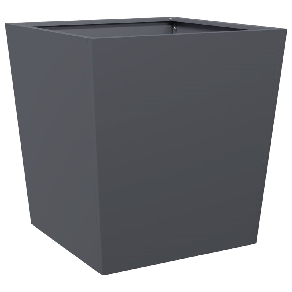 Plantenbakken Staal Antracietkleurig 2 50 x 50 x 50 cm Staal/Antracietkleurig