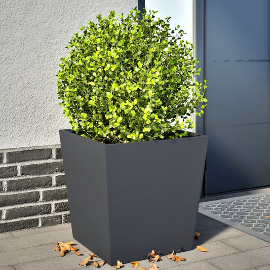 Plantenbakken Staal Antracietkleurig 2 50 x 50 x 50 cm Staal/Antracietkleurig