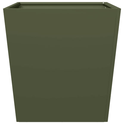 Plantenbakken Staal Olijfgroen 2 50 x 50 x 50 cm Staal/Groen