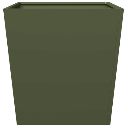 Plantenbakken Staal Olijfgroen 2 50 x 50 x 50 cm Staal/Groen